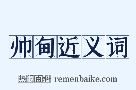 帅甸近义词是什么意思的图片